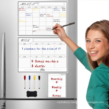 Erasable message board magnetic refrigerator paste can be customized size month week schedule erasable calendar